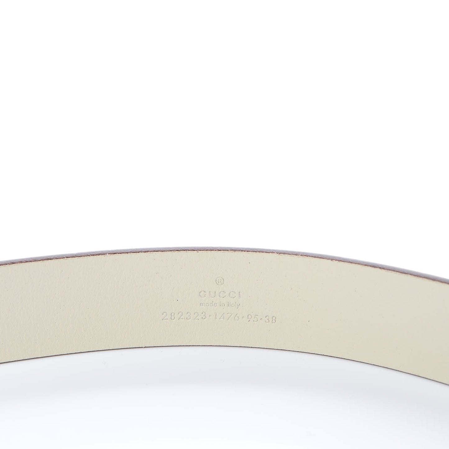 Margaux Calfskin Studded Interlocking G 30mm Belt 95 38 Mystic White