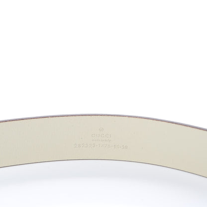 Gucci Margaux Calfskin Studded Interlocking G 30mm Belt 95 38 Mystic White 6 of 6