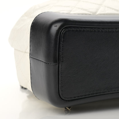 Chanel Aged Calfskin Quilted Gabrielle Backpack Black White 9 of 12