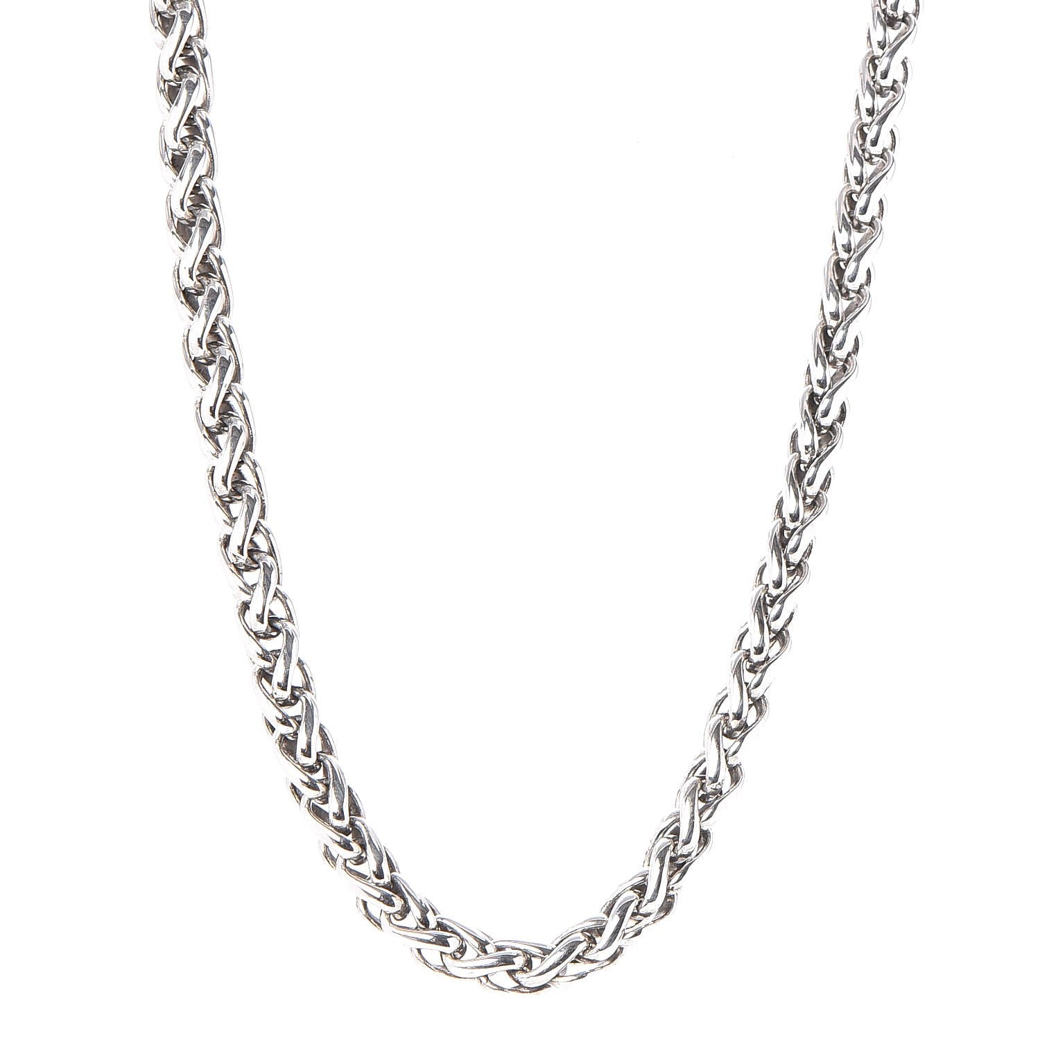 David Yurman Sterling Silver 14K Yellow Gold 8mm Wheat Chain Necklace 1 of 4