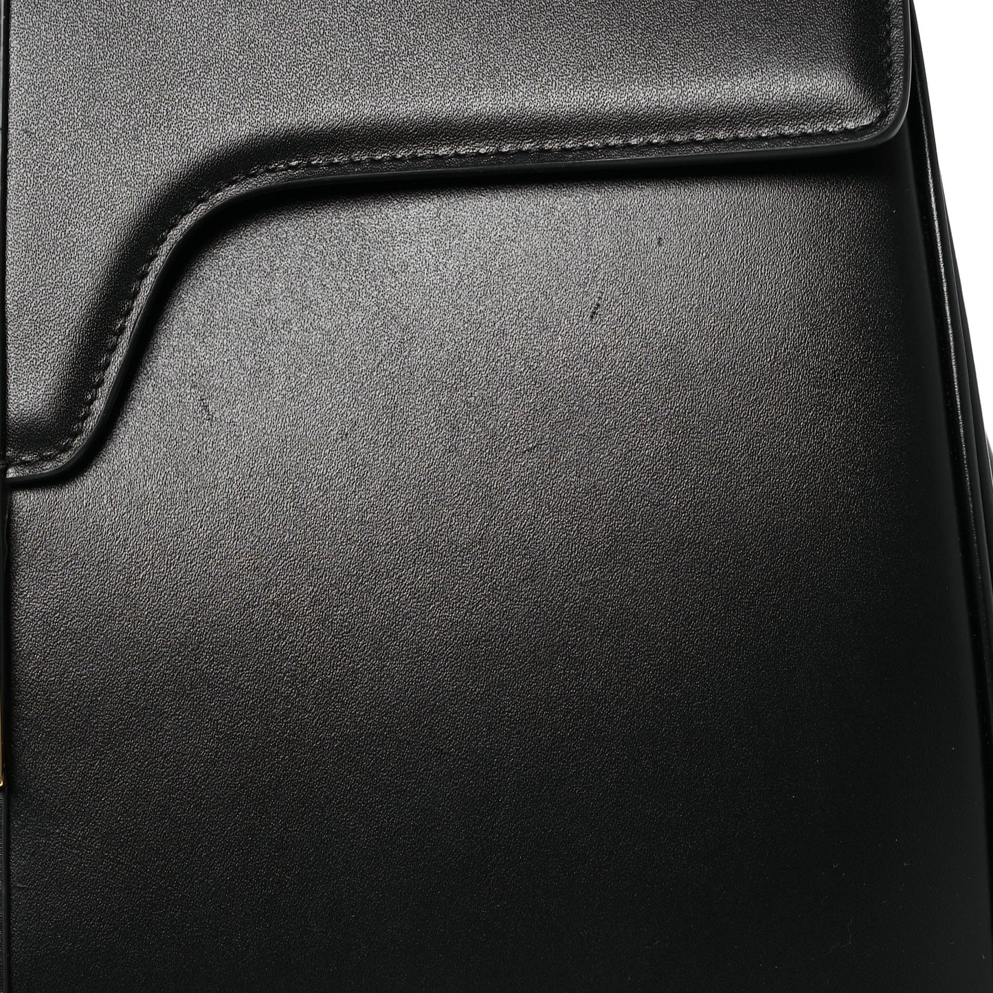 Satinated Calfskin Medium 16 Top Handle Bag Black