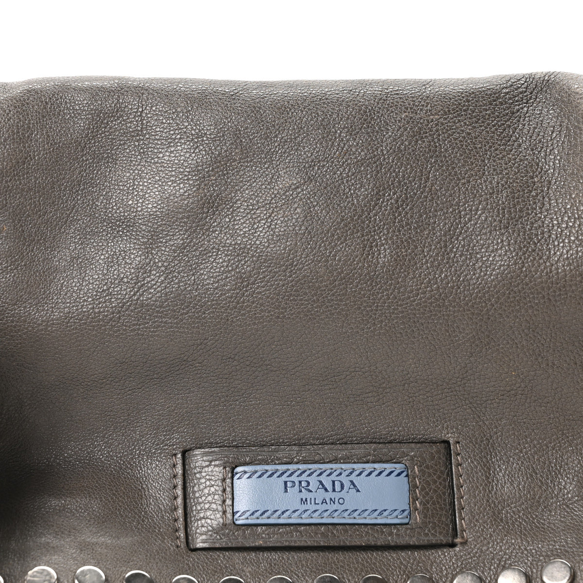 Glace Calf Studded Etiquette Flap Marmo Astrale