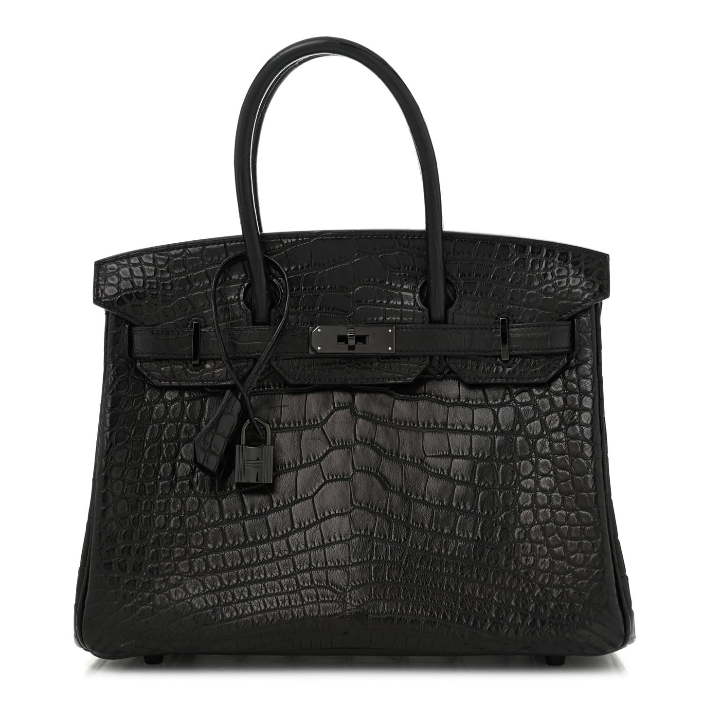 Matte Alligator Birkin 30 So Black