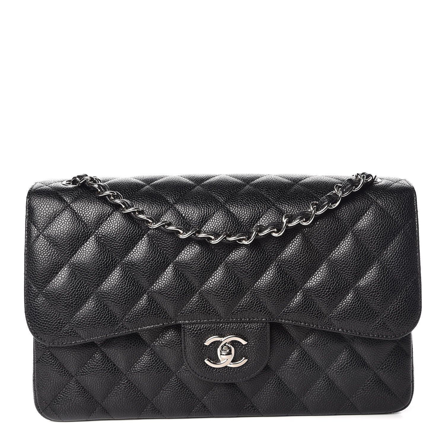 Chanel Caviar Quilted Jumbo Double Flap Black 1 of 10