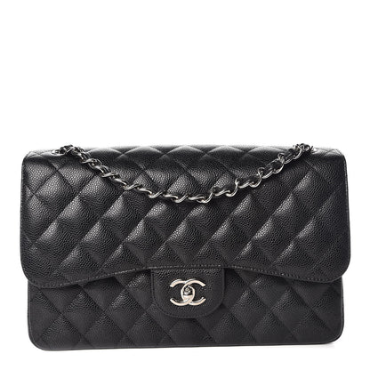 Chanel Caviar Quilted Jumbo Double Flap Black 1 of 10