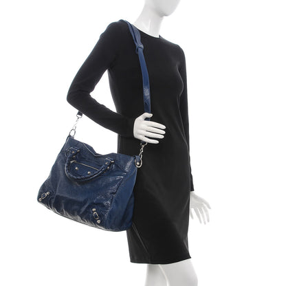 Balenciaga Agneau Giant 12 Silver Hardware Velo Bleu Mineral 3 of 10