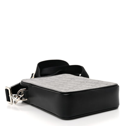 Christian Dior Calfskin Oblique Galaxy Perforated World Tour Messenger Pouch Black 4 of 10