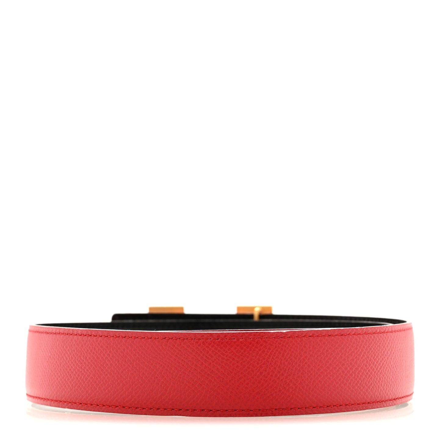Box Courchevel 32mm H Belt 70 28 Black Rouge Garance