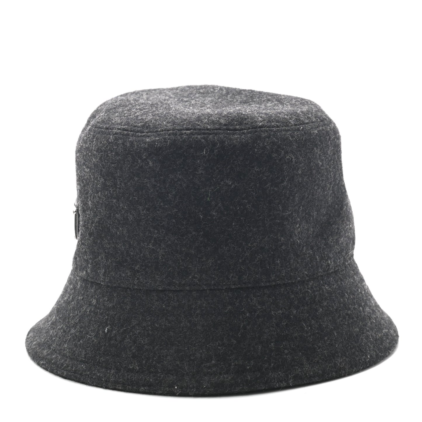 Authentic Loden Wool Metal Triangle Logo Bucket Hat L Anthracite