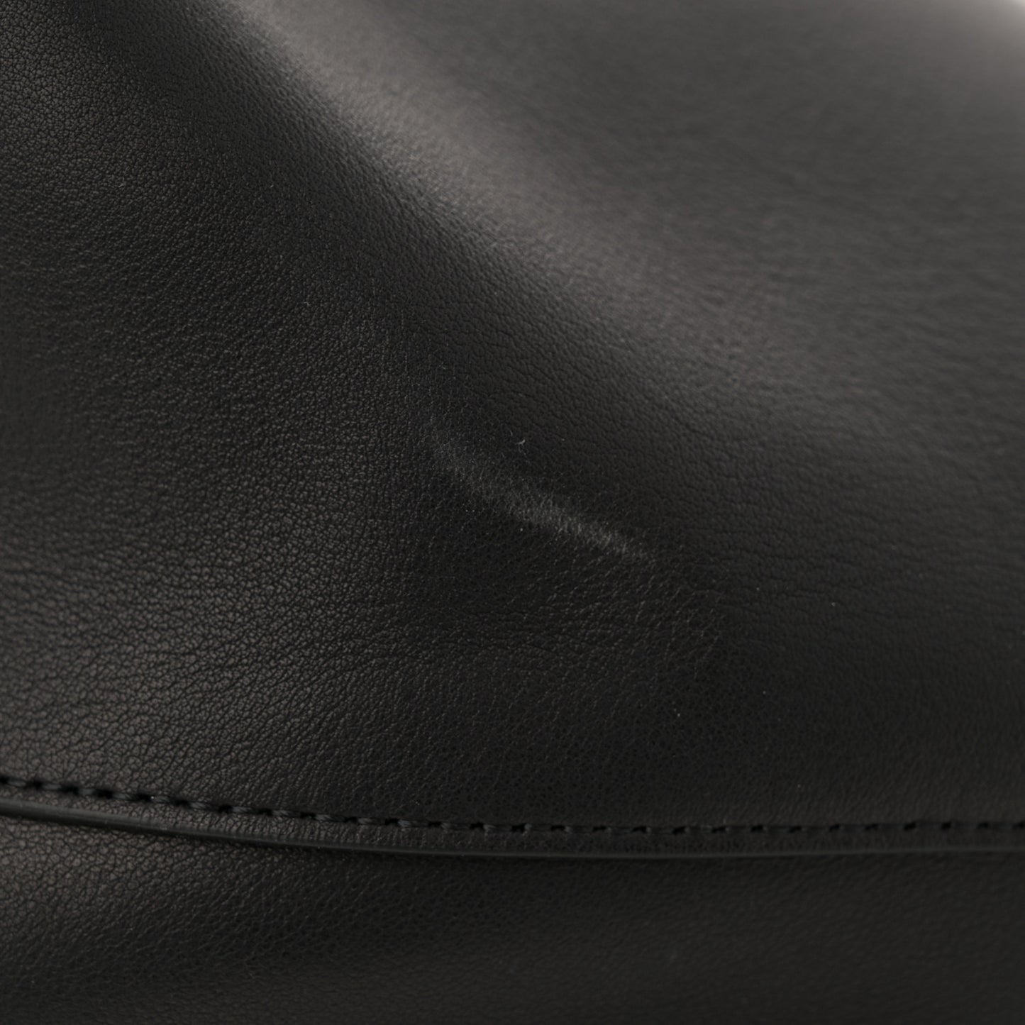 Polished Saddle Calfskin Large N/S Park Tote Black