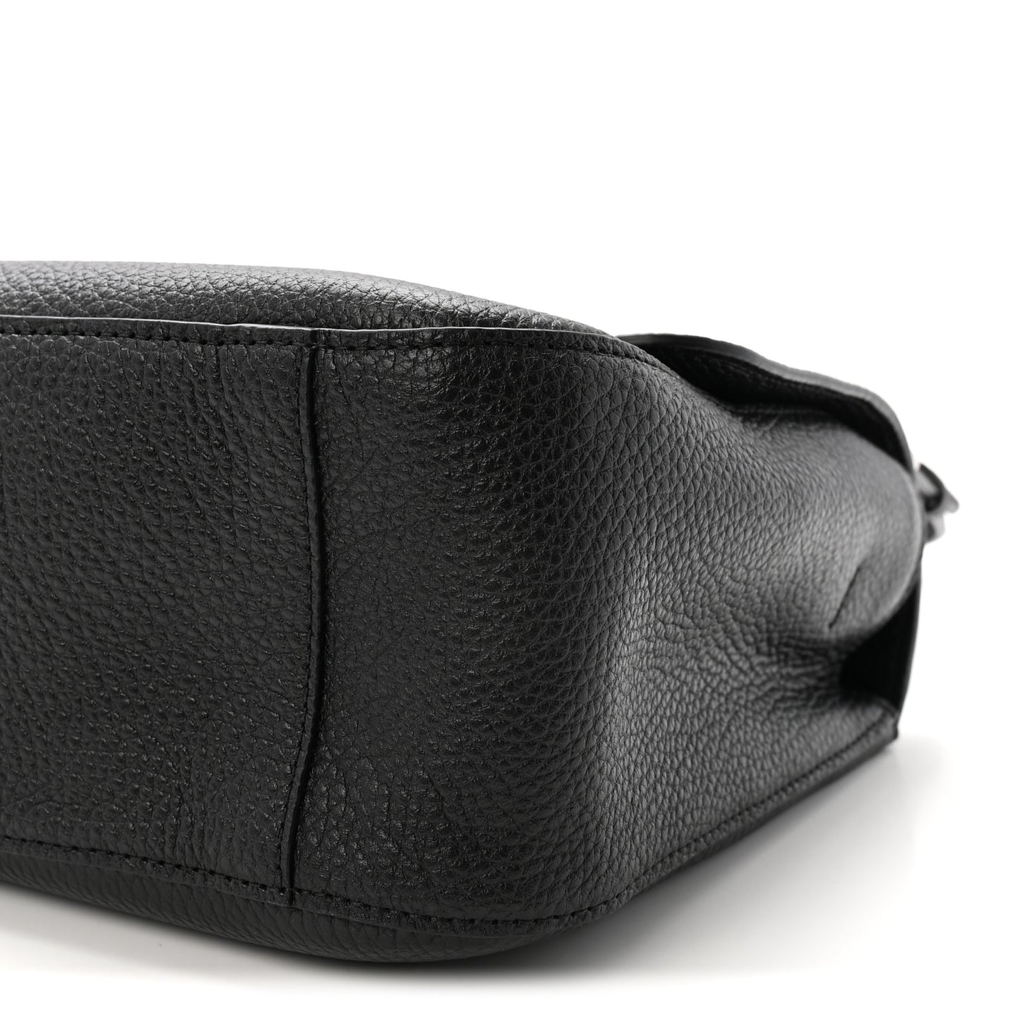 Grained Calfskin Small Souplissimo Maxi Flap Black