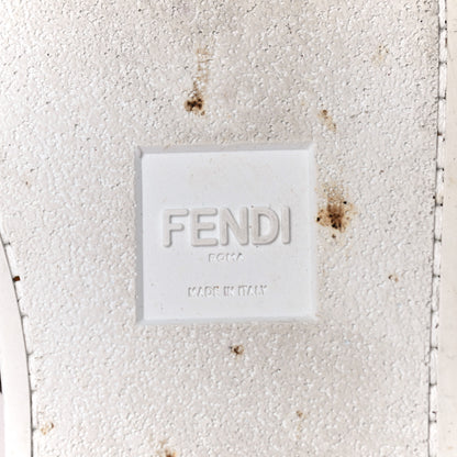 Fendi Vitello FF Embossed Womens Slip On Sneakers 37 Ultra White Maya Black 9 of 14