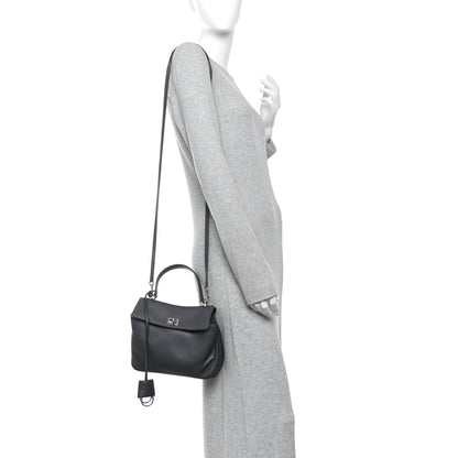 Balenciaga Natural Smooth Calfskin Mini Rodeo Top Handle Handbag Grey 2 of 9