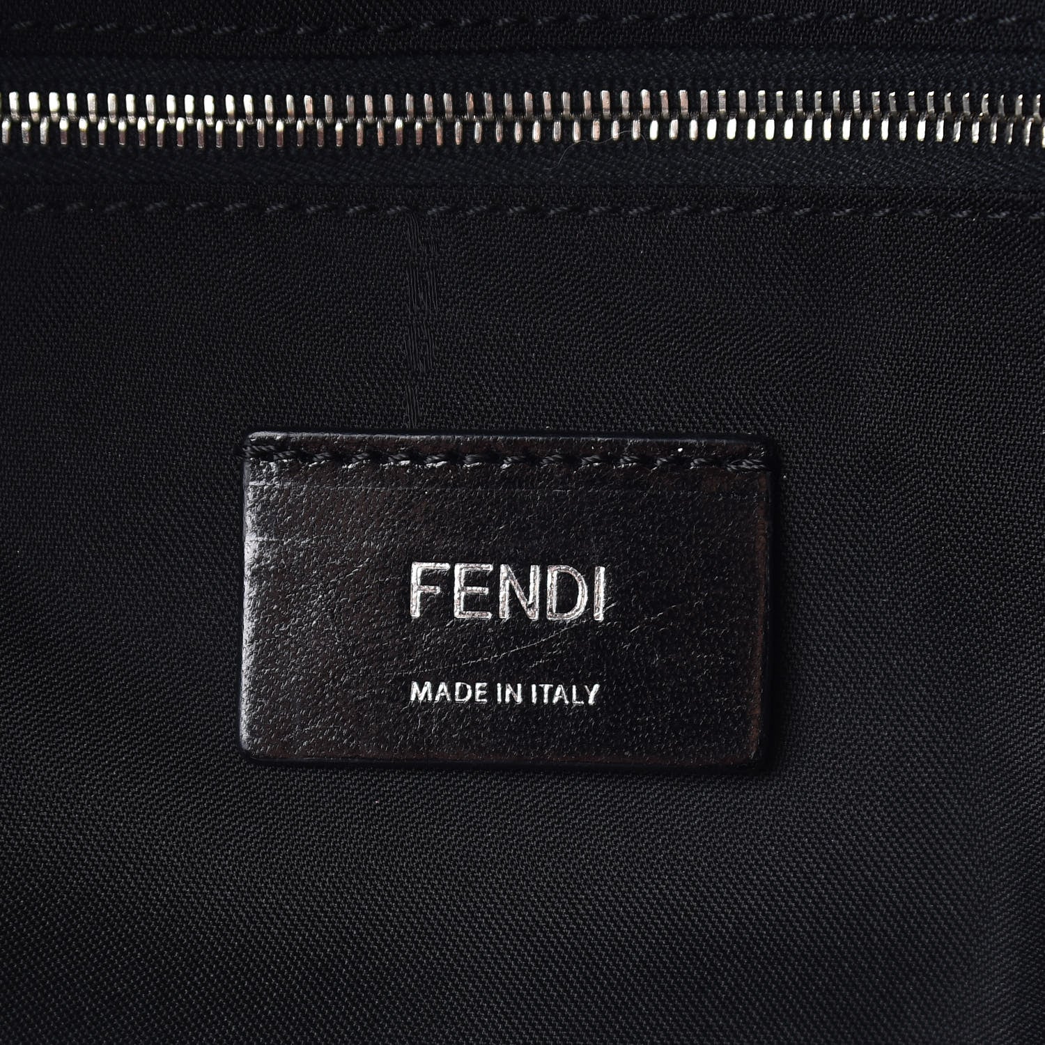 Fendi Nylon Vitello Liberty Metal Monster Eyes Rounded Backpack Black 6 of 9