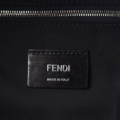 Fendi Nylon Vitello Liberty Metal Monster Eyes Rounded Backpack Black 6 of 9