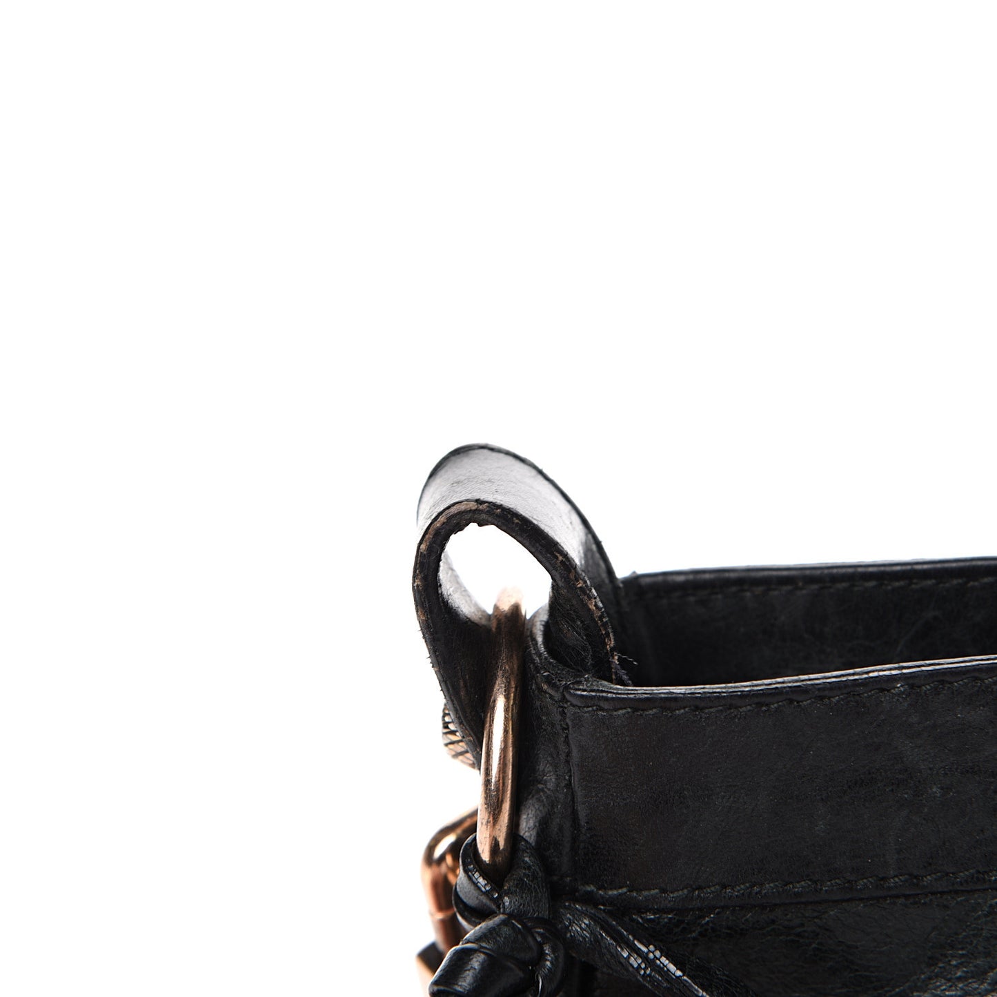 Agneau Giant 12 Rose Gold Hardware Hip Black