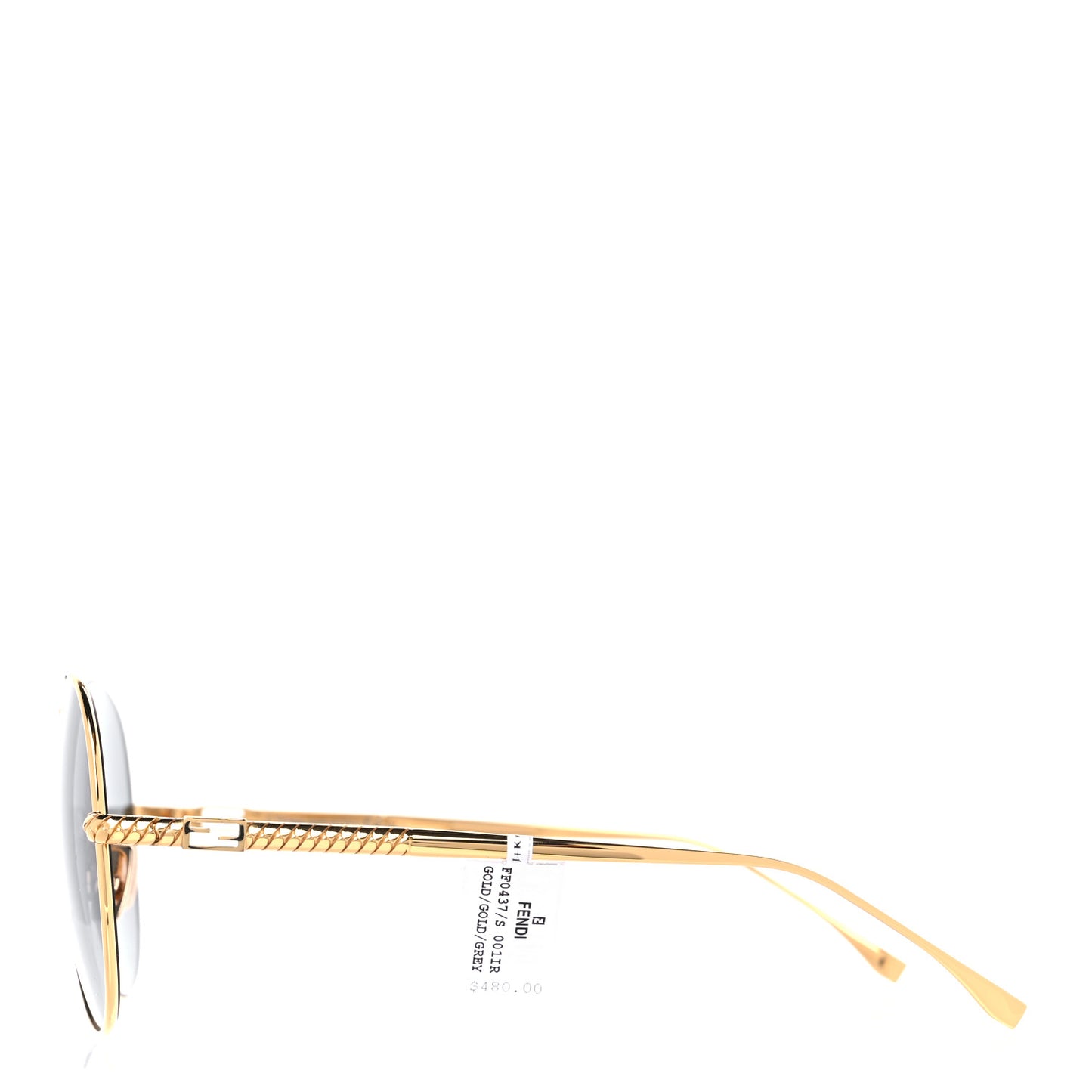 Metal Aviator Sunglasses FF 0437 Gold