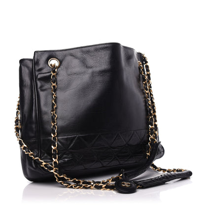 Chanel Lambskin Shopping Tote Black 3 of 9