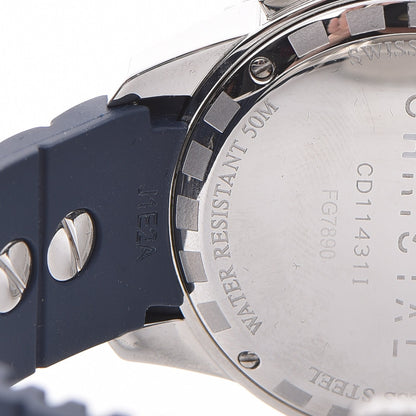 Christian Dior Stainless Steel Rubber Diamond Blue Sapphire 38mm Christal Chronograph Quartz Watch Blue 7 of 11