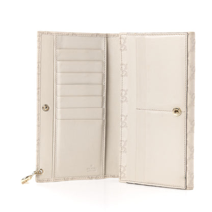 Gucci Guccissima Signature GG Pierce Continental Wallet Off White 6 of 8