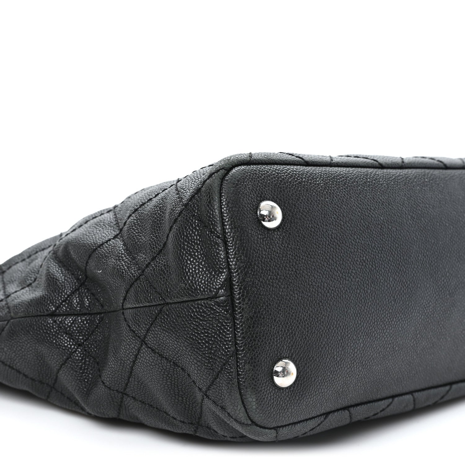 Chanel Grained Calfskin Quilted Small Daily Shopping Tote Black 8 of 11