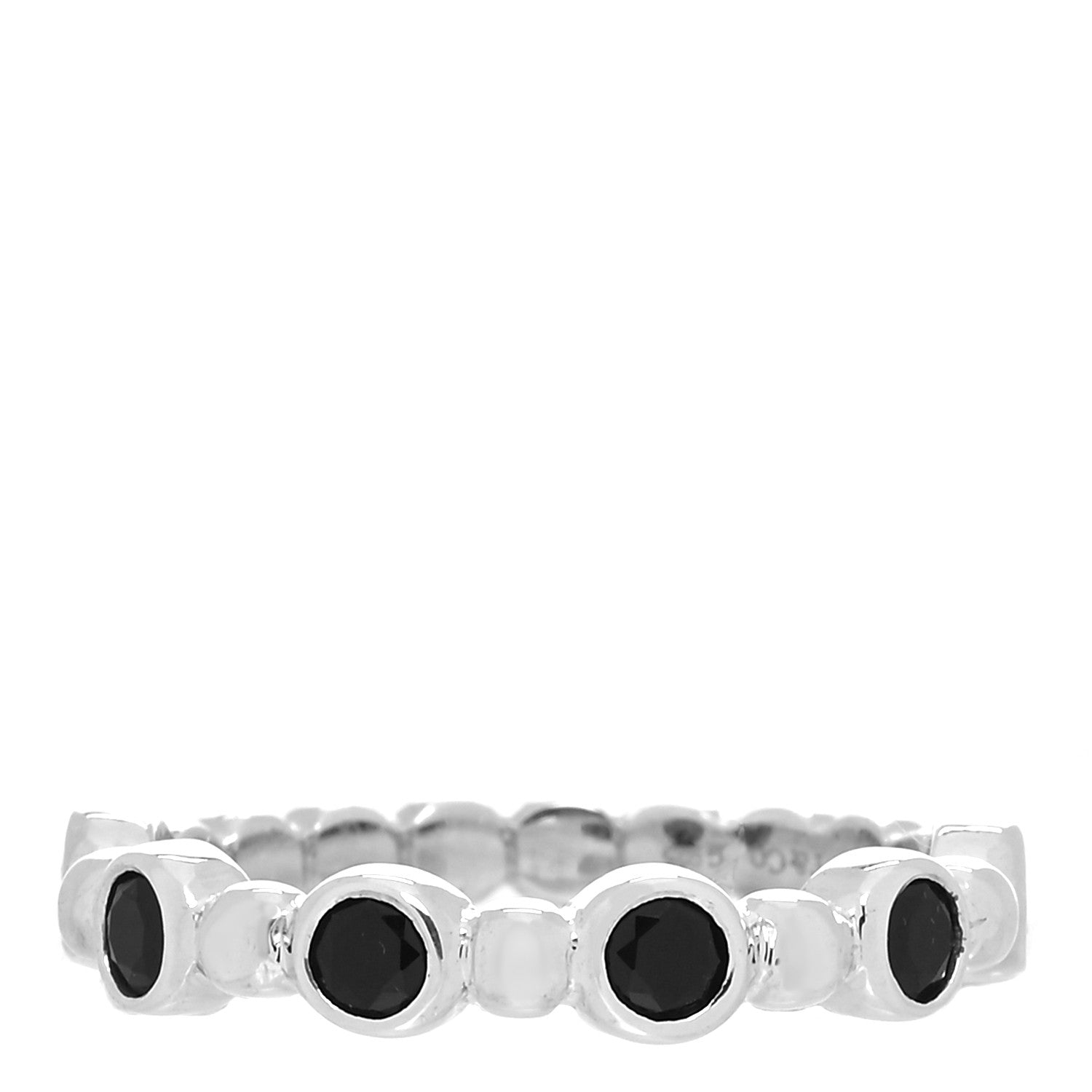 Tiffany Sterling Silver Black Spinel Ziegfeld Ring 55 7.25 1 of 5