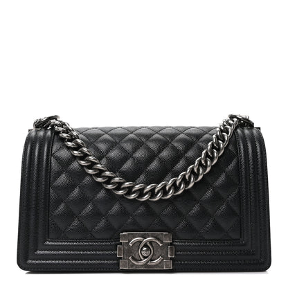 Chanel Caviar Quilted Medium Boy Flap Black 1 of 10