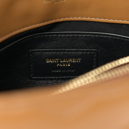 Saint Laurent Calfskin Y Quilted Monogram Small Loulou Chain Satchel Dark Natural 6 of 11