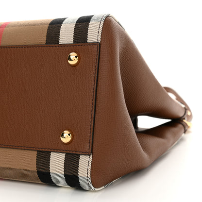 Burberry House Check Small Canterbury Tote Tan 9 of 9
