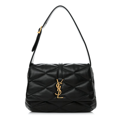 Saint Laurent Lambskin Quilted Le 57 Diamond Shoulder Bag Black 1 of 10
