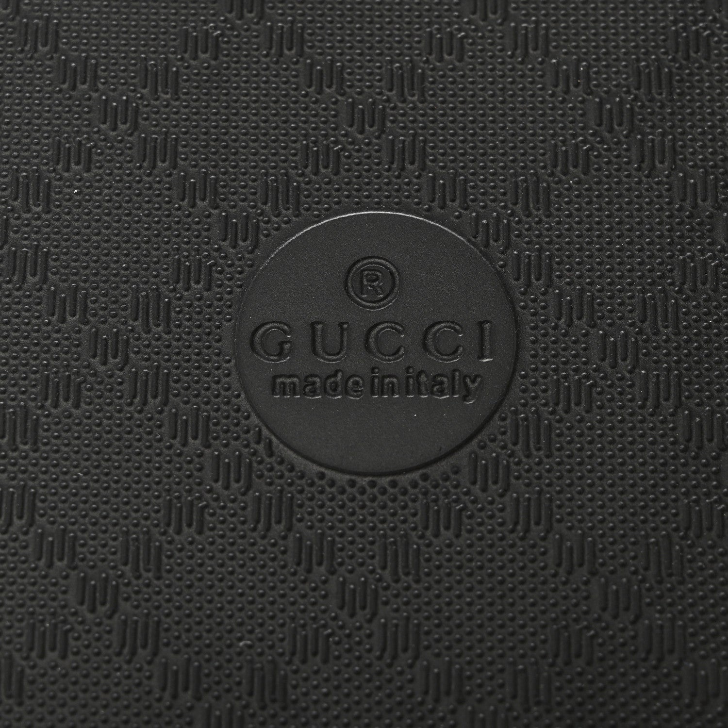 Gucci Rubber Logo Stamped Mens Slide Sandals 8 Black 6 of 13