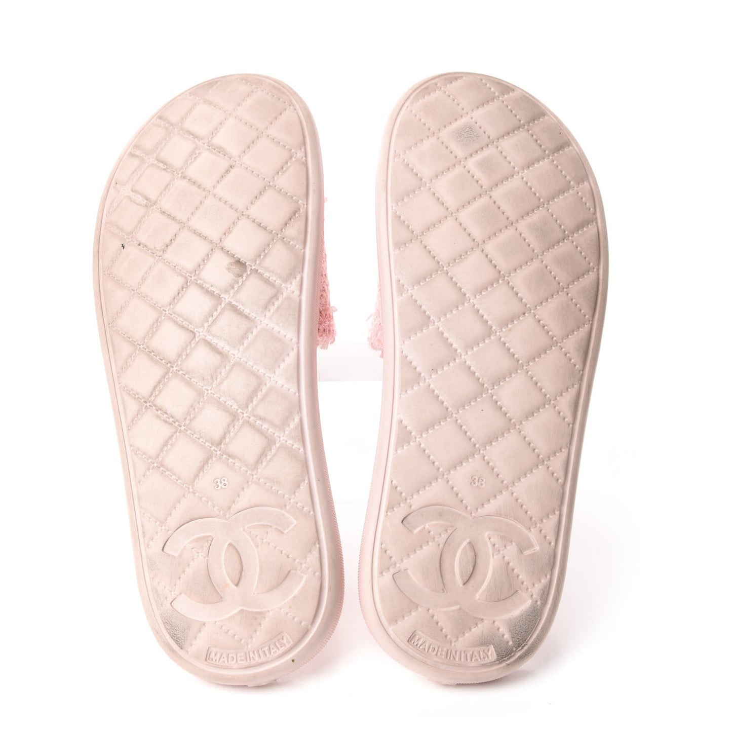 Tweed CC Mules 38 Pink Coral