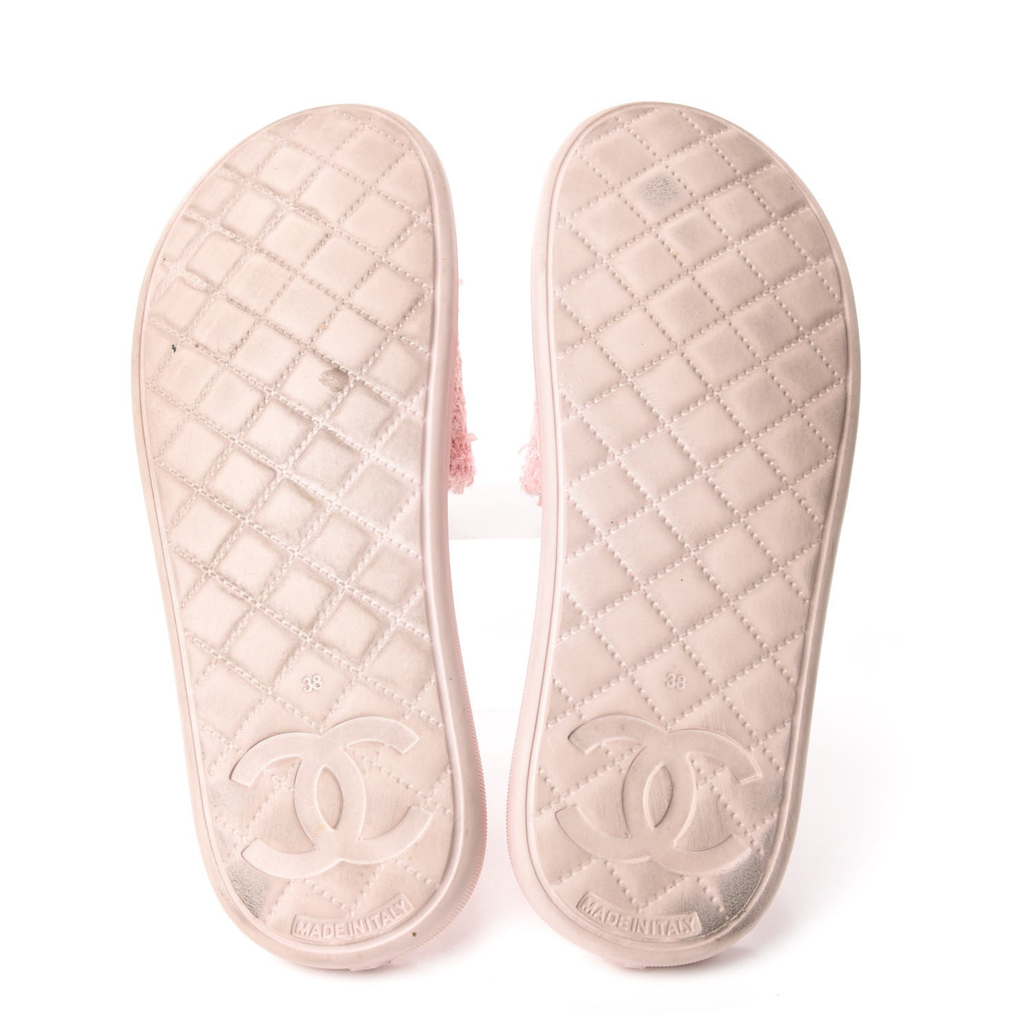 Chanel Tweed CC Mules 38 Pink Coral 5 of 11