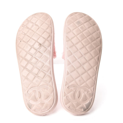 Chanel Tweed CC Mules 38 Pink Coral 5 of 11