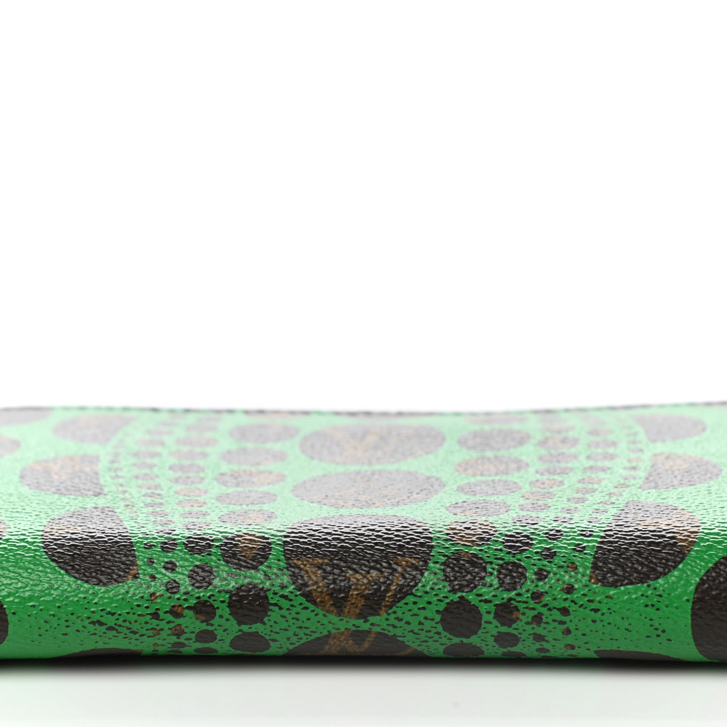 Monogram Kusama Pumpkin Dots Zippy Wallet Green