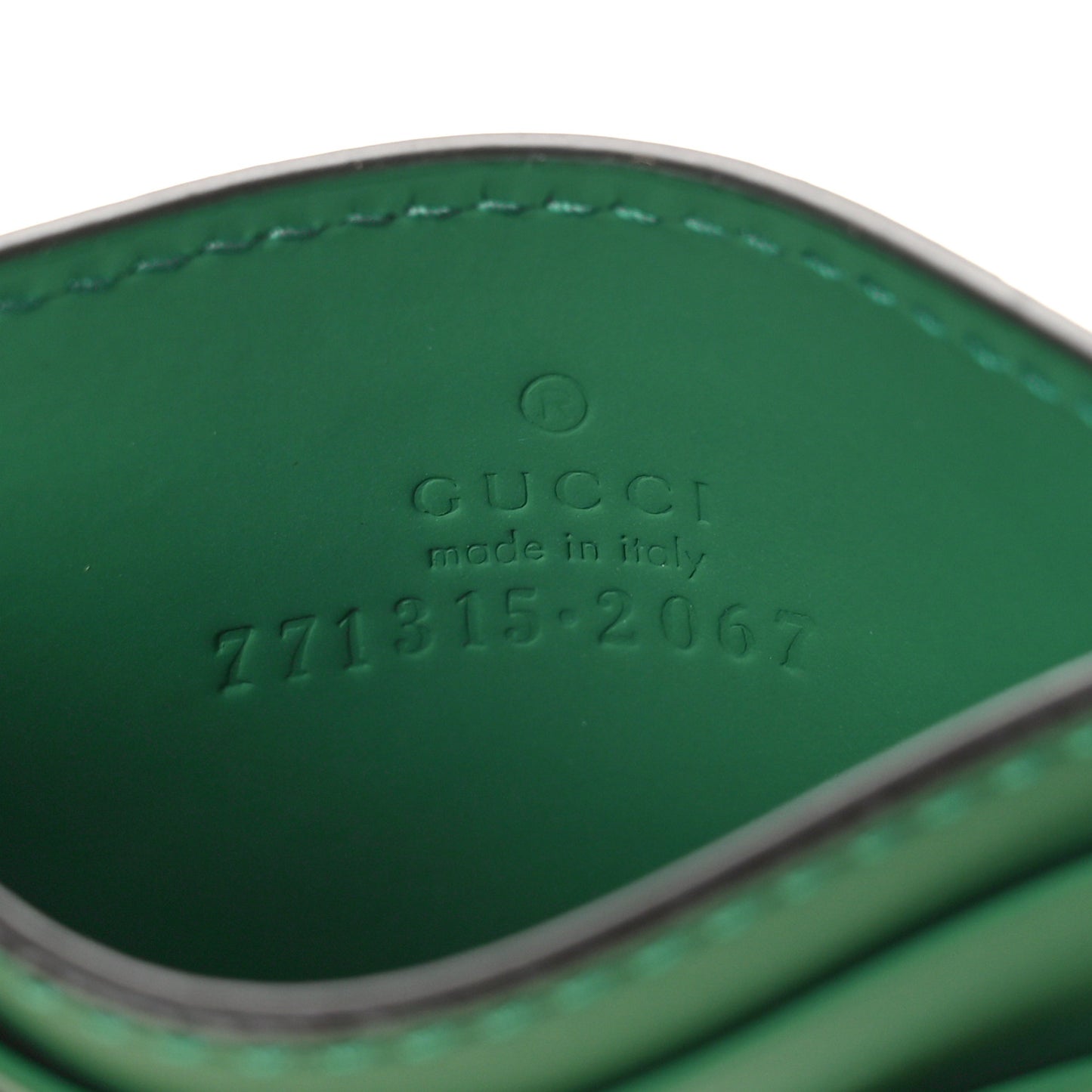 Rubber Effect GG Embossed Card Holder New Shamarock