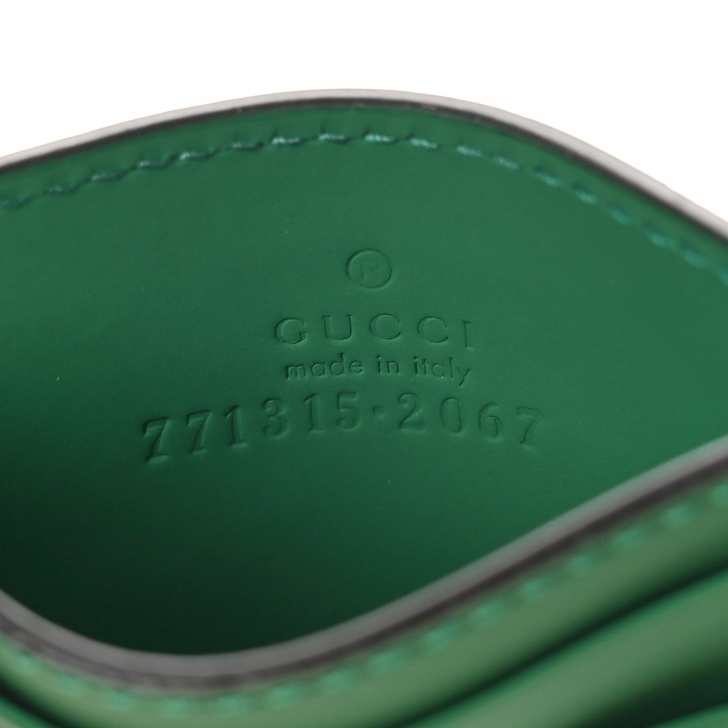 Gucci Rubber Effect GG Embossed Card Holder New Shamarock 6 of 8