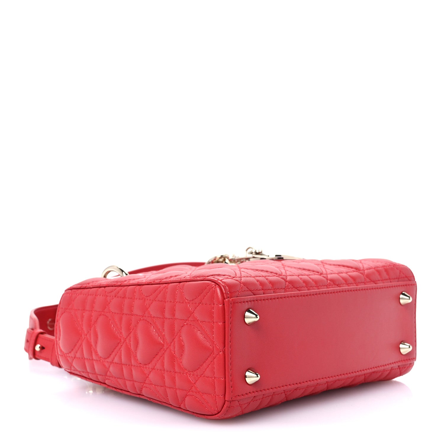 Christian Dior Lambskin Cannage Dioramour Small My ABCDior Lady Dior Spicy Red 4 of 10