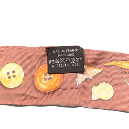 Hermes Silk In The Pocket Twilly Beige Orange Sable 4 of 4