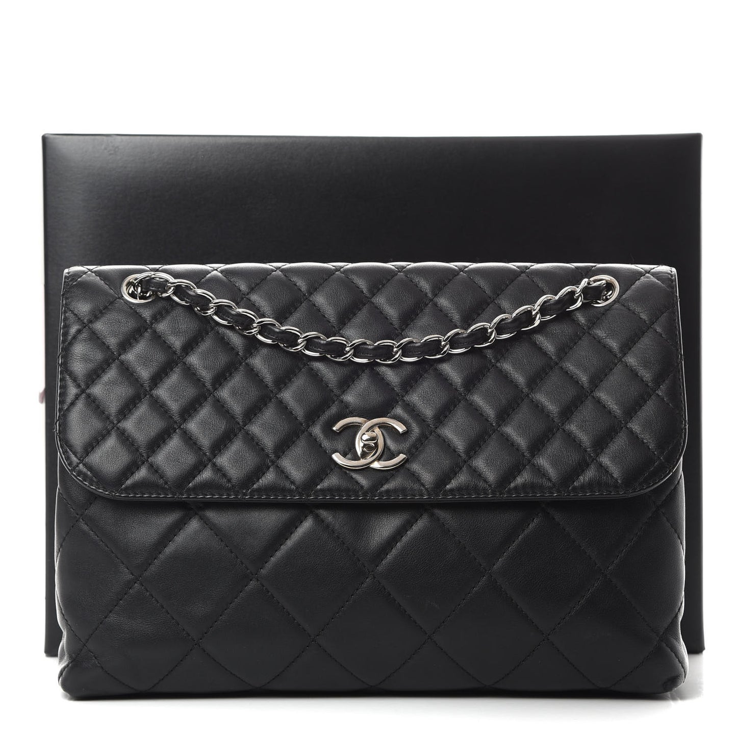 Calfskin Quilted In The Business Flap Bag Black
