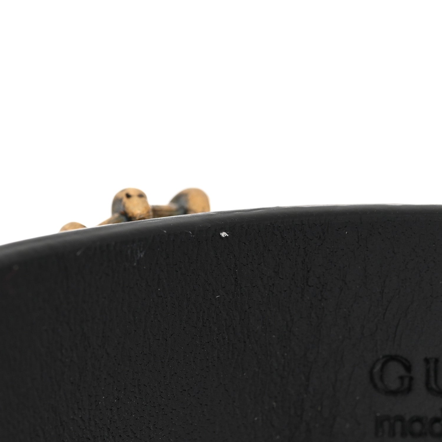 Gucci Calfskin Crystal Feline Heads Bracelet Black 5 of 7
