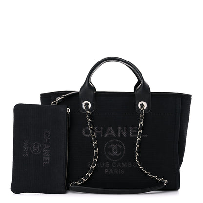 Chanel Mixed Fibers Small Deauville Tote Black 1 of 14