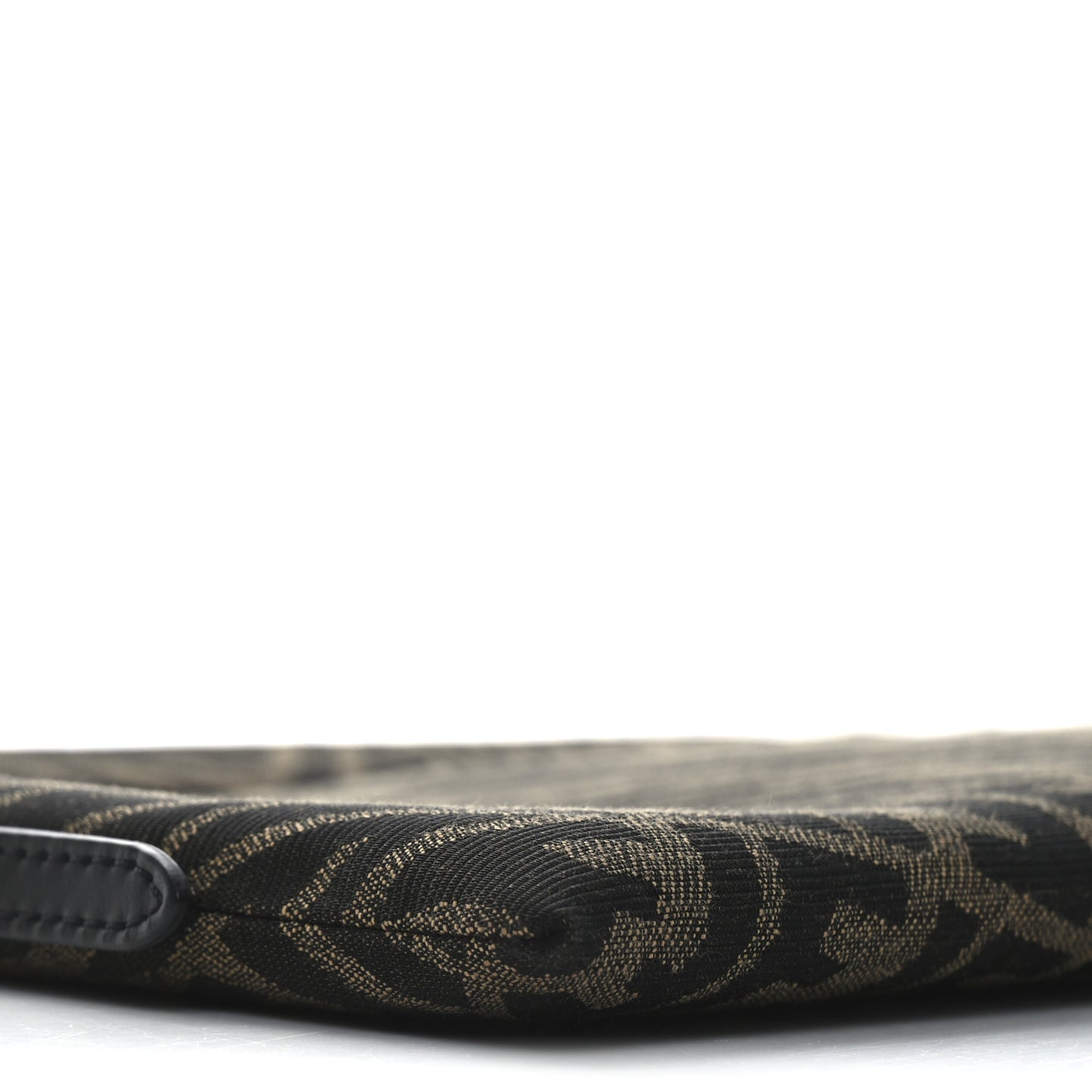 X SARAH COLEMAN Fabric Jacquard FF Vertigo Pochette Tobacco Moro Black
