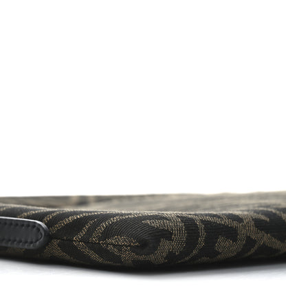 Fendi X SARAH COLEMAN Fabric Jacquard FF Vertigo Pochette Tobacco Moro Black 9 of 10