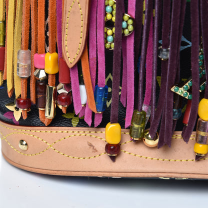 Louis Vuitton Monogram Multicolor Fringe Bucket Black 12 of 13