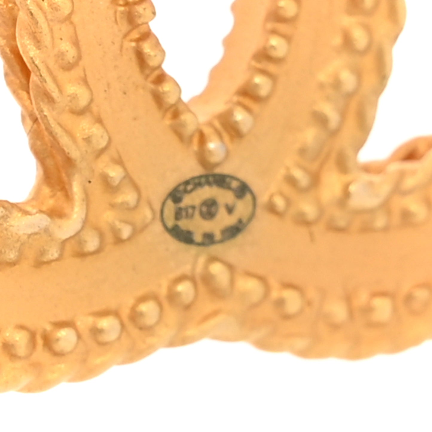 CC Drop Earrings Matte Gold