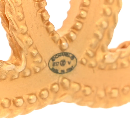 Chanel CC Drop Earrings Matte Gold 4 of 5