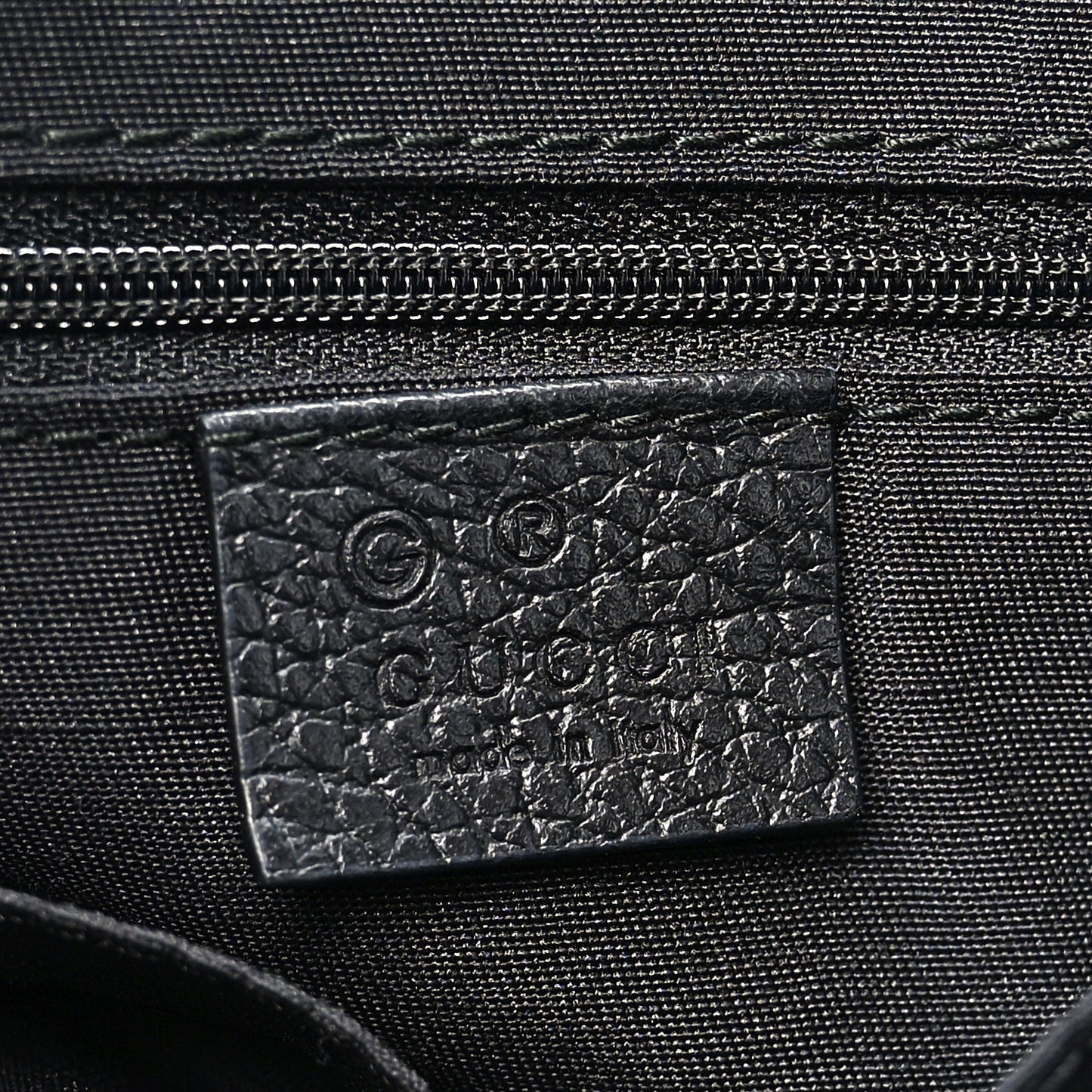 Nylon Monogram Medium GG Charm Dome Satchel Black