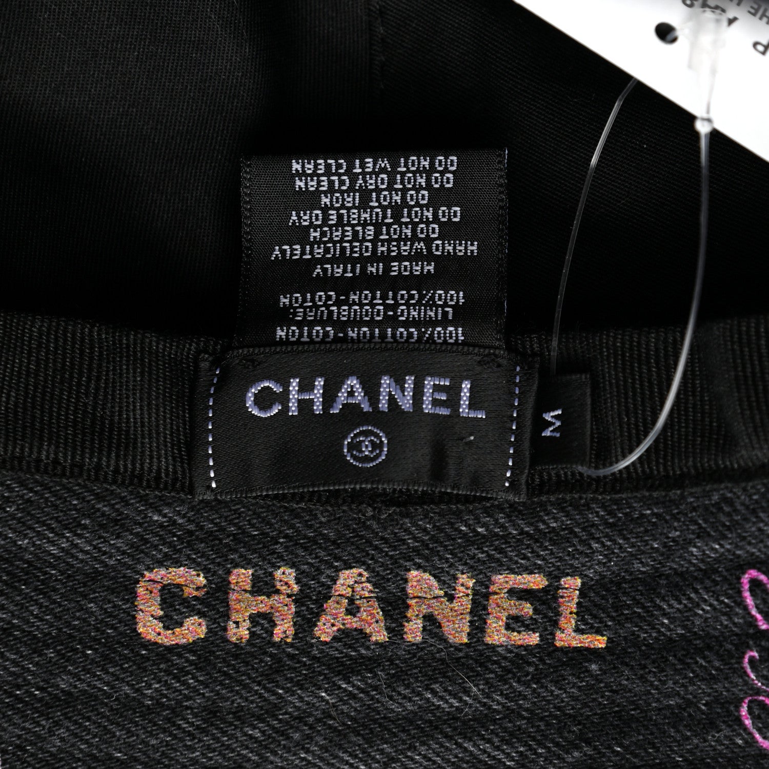 Chanel Denim Mood Cloche Bucket Hat M Black 8 of 8