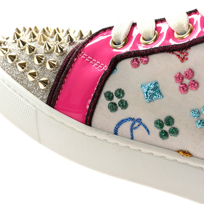 Christian Louboutin Calfskin Louis Spikes Flat Sneakers 38 Multicolor 16 of 16